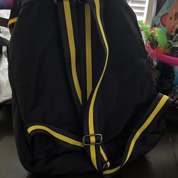 MZ Wallace Women’s Backpack in Black with Yellow Accents and includes pouch - Picture 5 of 6